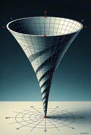 Axiosophic Prism Spins like a vortex